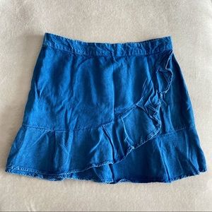 Faux Denim Detailed Skirt